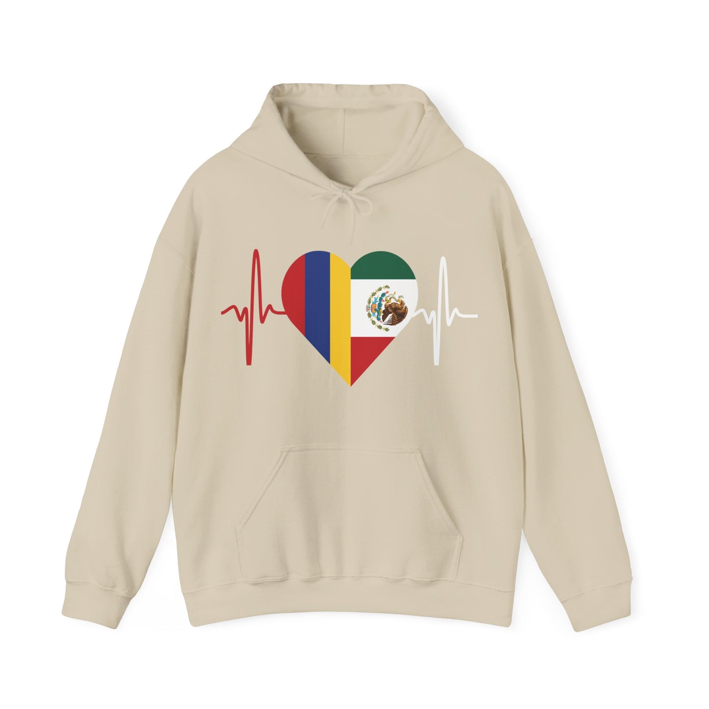 Colombia & Mexico Unisex Hooded Sweatshirt I Sudadera Unisexo Colombia y México