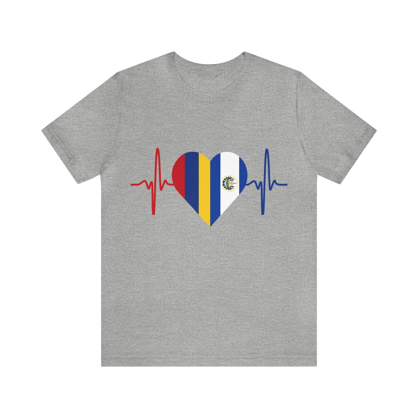 El Salvador & Colombia Unisex Short Sleeve Tee I Camisa Unisexo manga corta El Salvador y Colombia