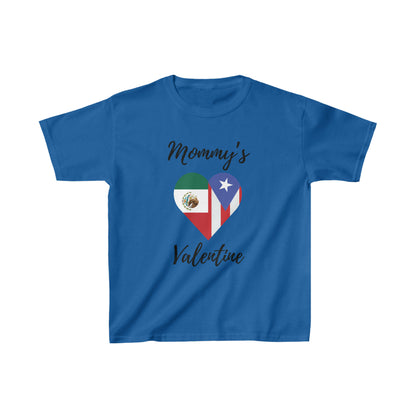 Kid's Mommy's Valentine Puerto Rico and  México I Camiseta para Niños Puerto Rico y México