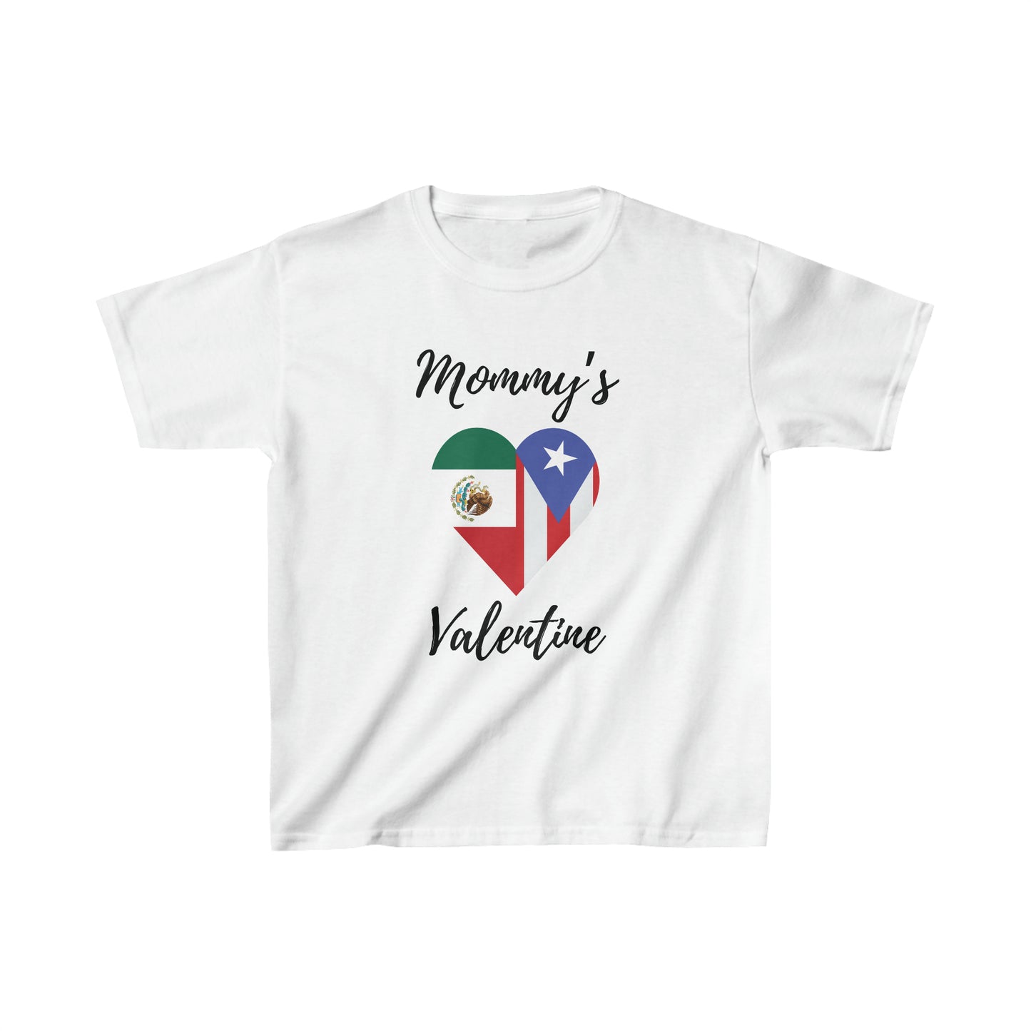 Kid's Mommy's Valentine Puerto Rico and  México I Camiseta para Niños Puerto Rico y México
