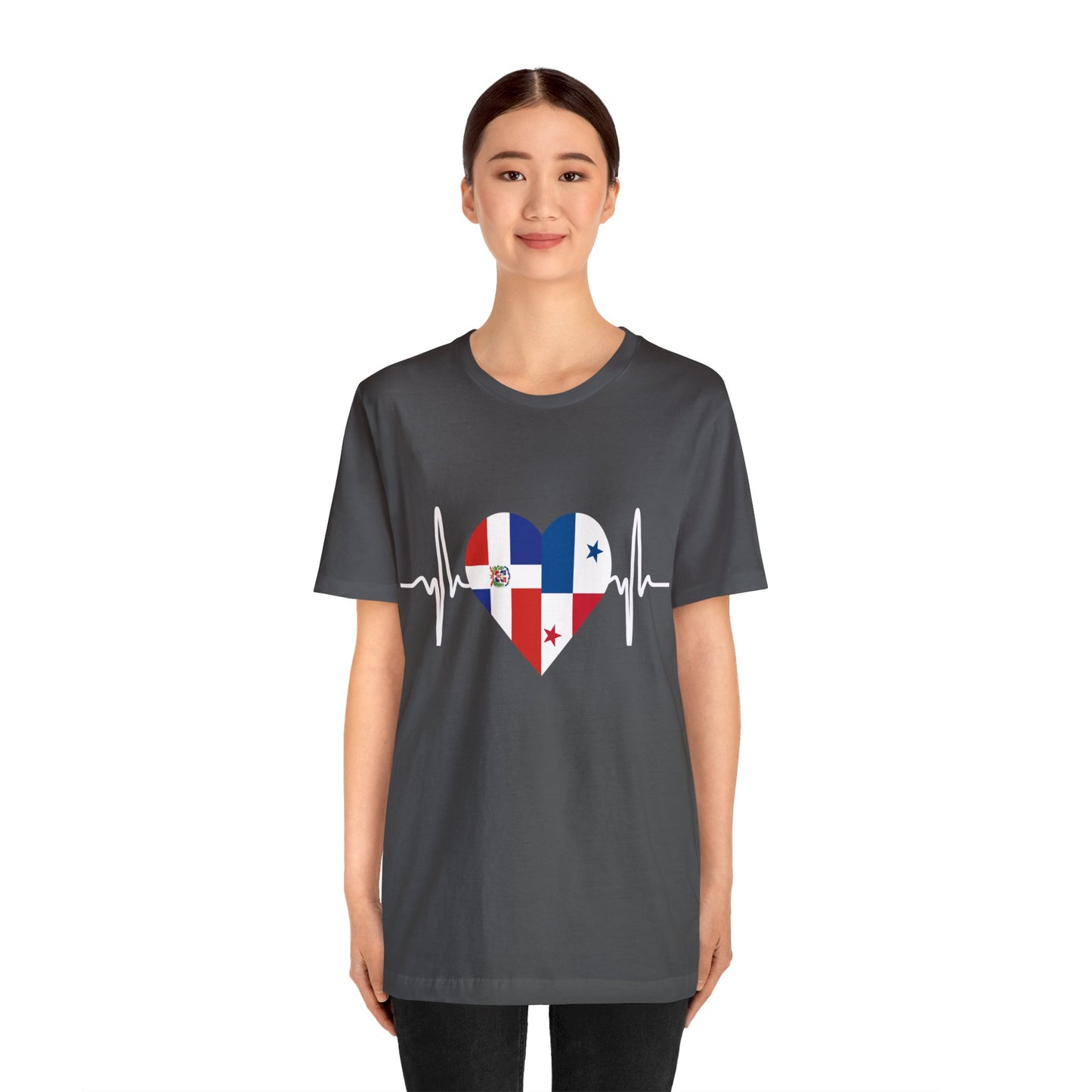 Dominican Republic & Panama Unisex Short Sleeve Tee, Camisa Unisexo manga corta República Dominicana y Panamá