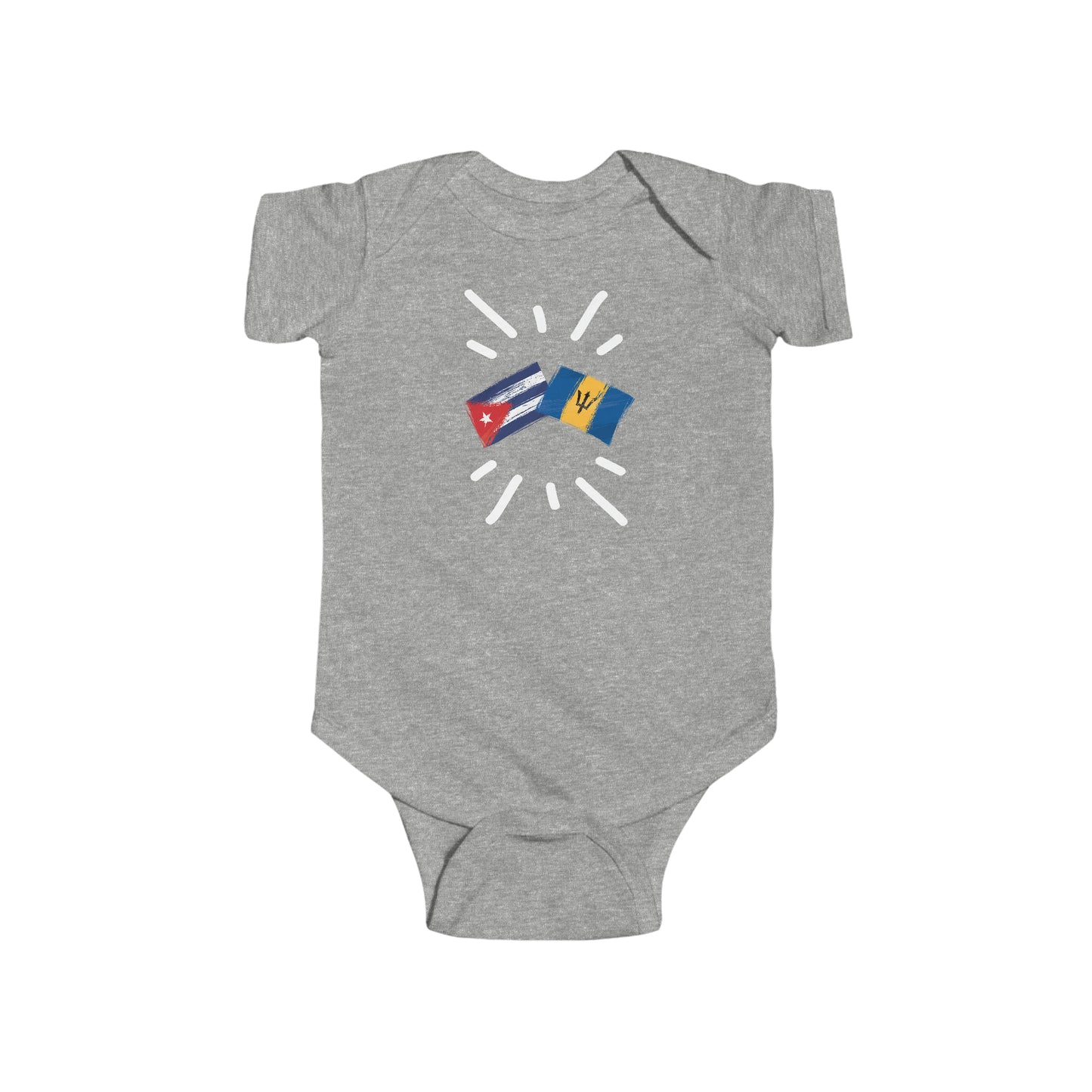 Infant Cuba and Barbados Bodysuit I Camiseta de bebé Cuba y Barbados I Cultura barbadense y Cubana