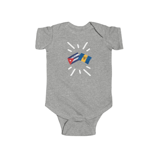 Infant Cuba and Barbados Bodysuit I Camiseta de bebé Cuba y Barbados I Cultura barbadense y Cubana