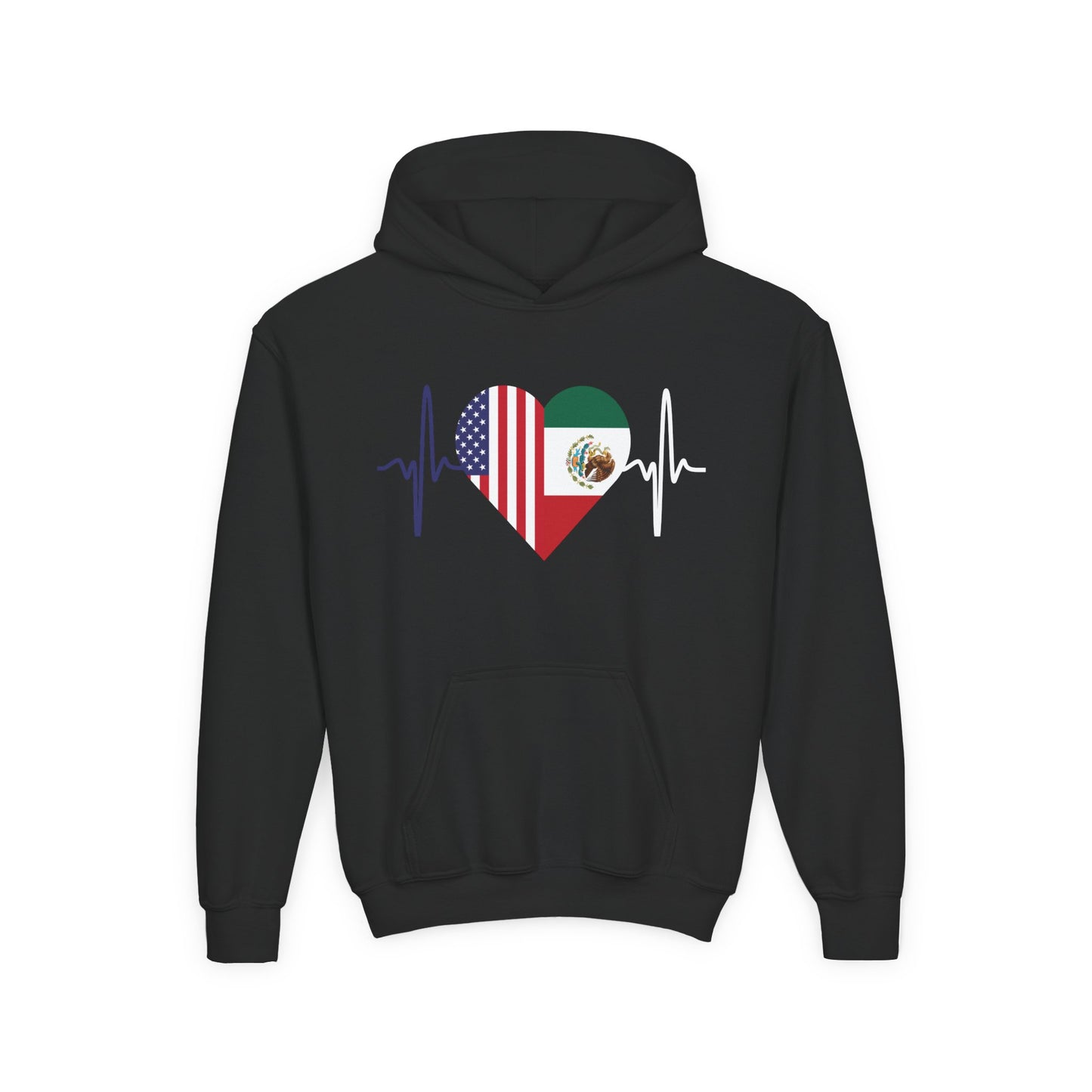 México & United State Youth Hooded Sweatshirt I Sudadera para Niños México y Estados Unidos