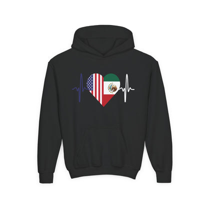 México & United State Youth Hooded Sweatshirt I Sudadera para Niños México y Estados Unidos