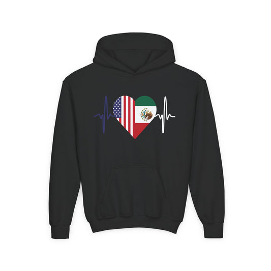 México & United State Youth Hooded Sweatshirt I Sudadera para Niños México y Estados Unidos
