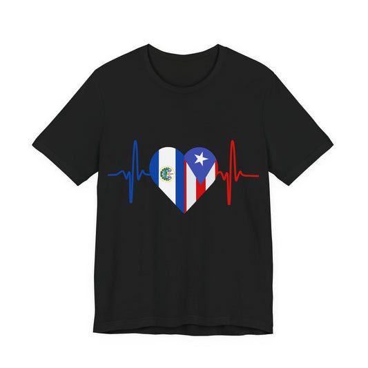 El Salvador and Puerto Rico Short Sleeve Tee