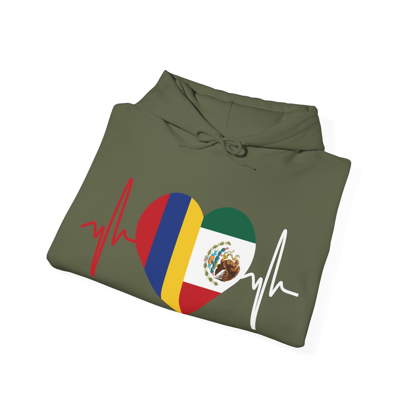 Colombia & Mexico Unisex Hooded Sweatshirt I Sudadera Unisexo Colombia y México