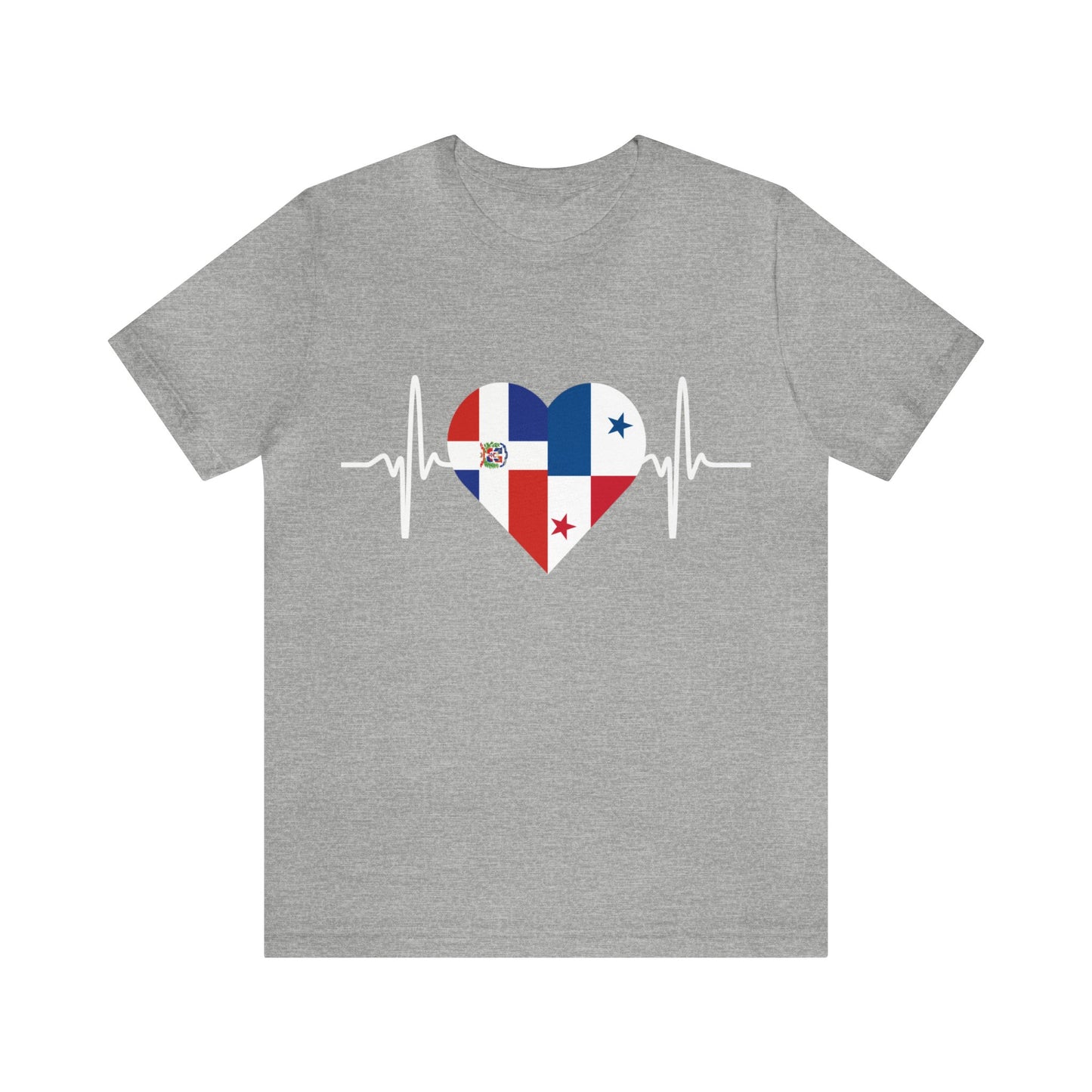 Dominican Republic & Panama Unisex Short Sleeve Tee, Camisa Unisexo manga corta República Dominicana y Panamá
