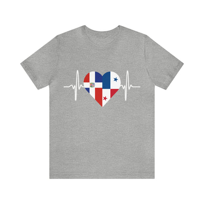 Dominican Republic & Panama Unisex Short Sleeve Tee, Camisa Unisexo manga corta República Dominicana y Panamá