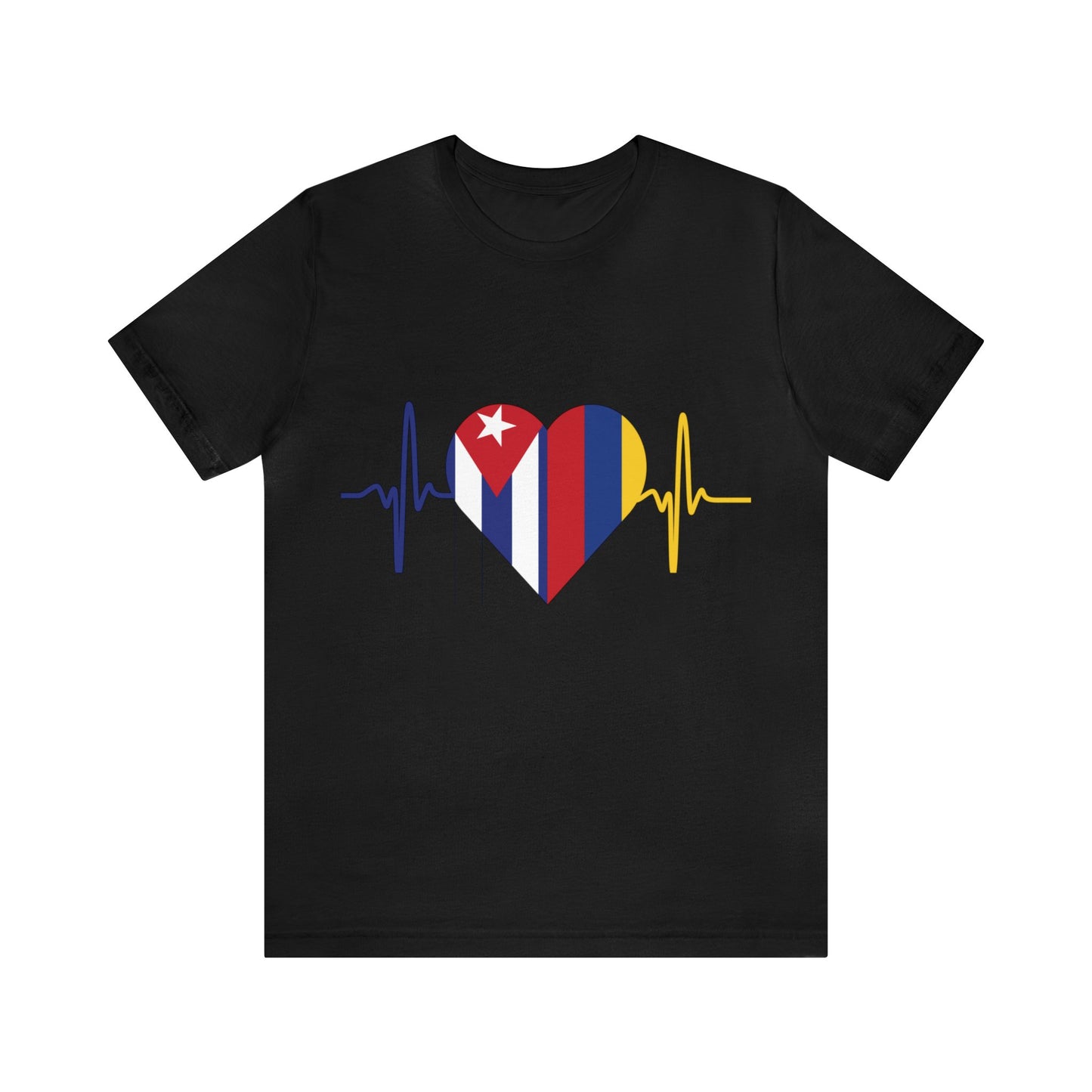 Colombia & Cuba Unisex Short Sleeve Tee I Camisa Unisexo manga corta Colombia y Cuba