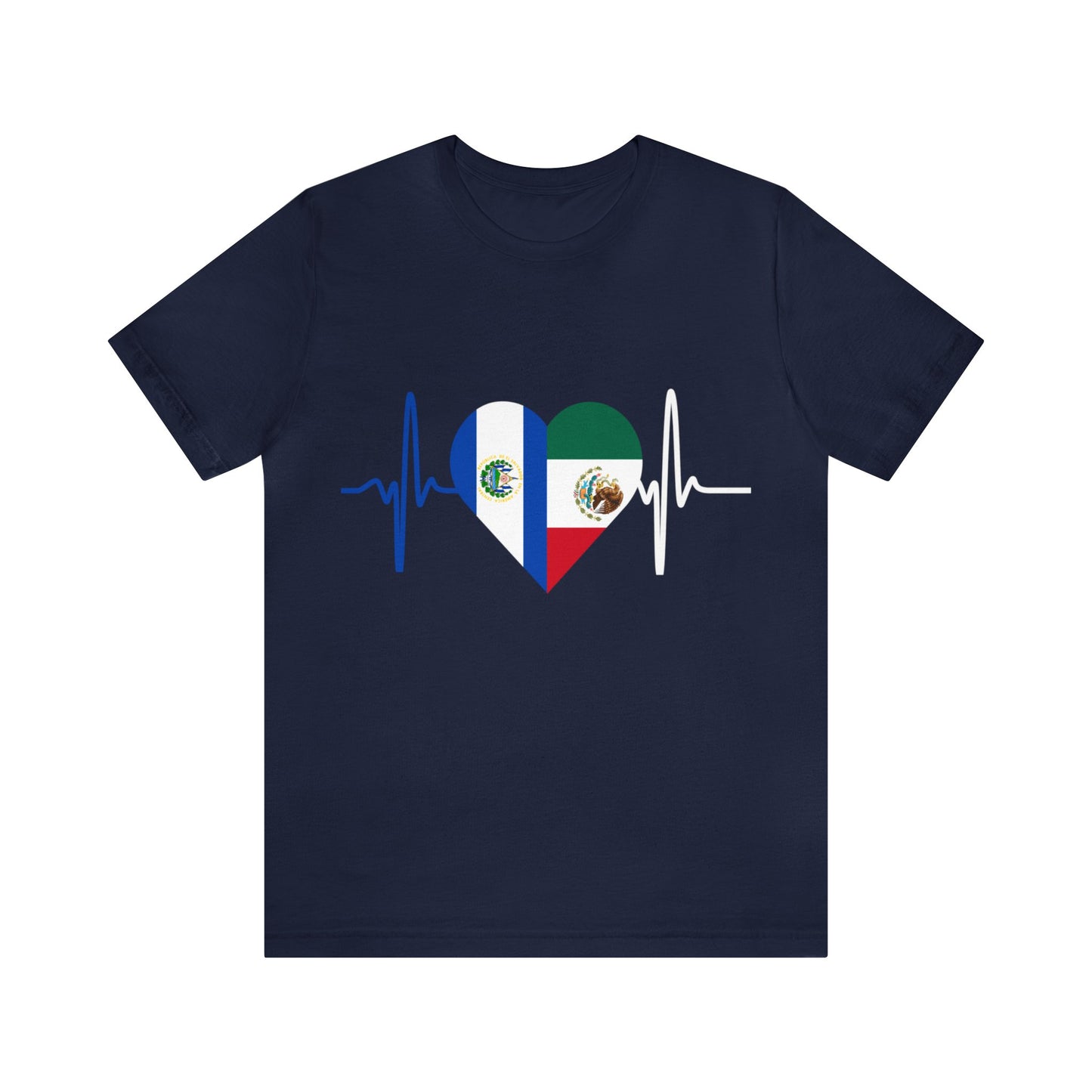 El Salvador and Mexico Short Sleeve Tee  I Camisa Unisexo manga corta El Salvador y México