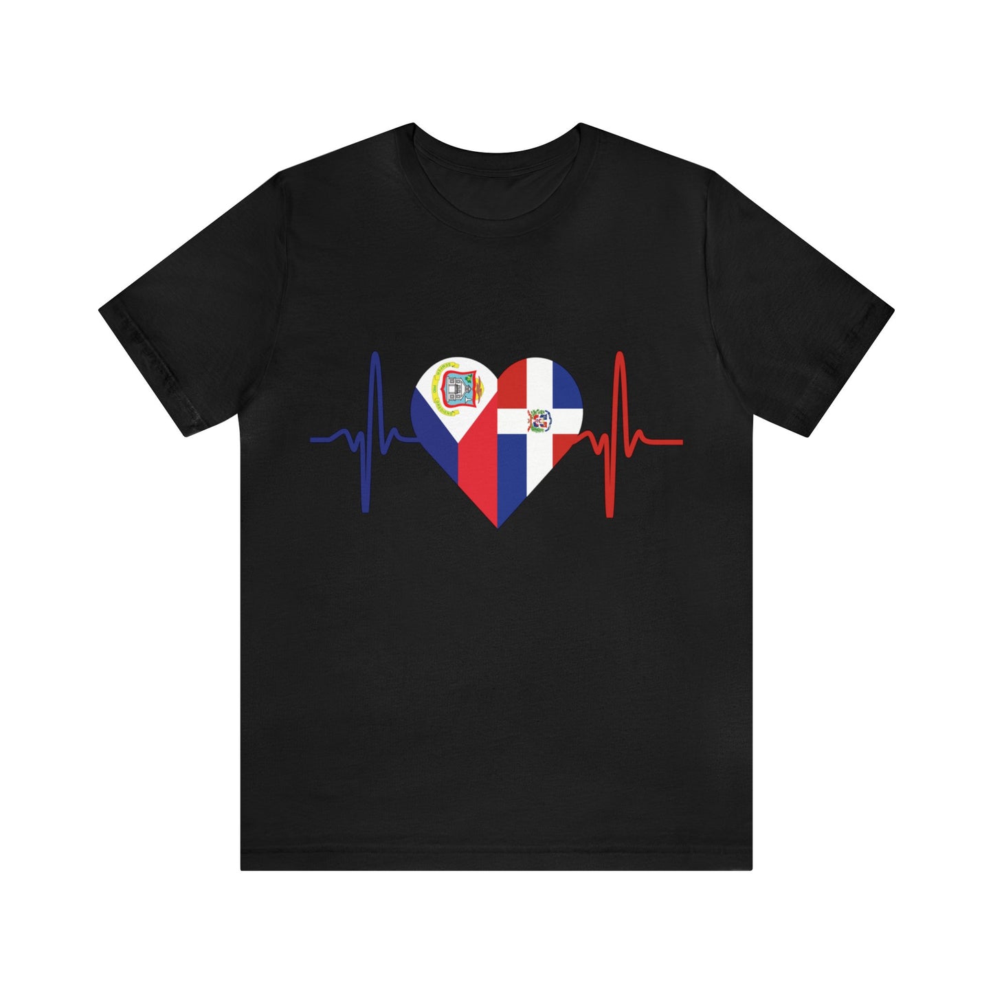 Dominican Republic & Sint Maarten Unisex Short Sleeve Tee I Camisa Unisexo manga corta