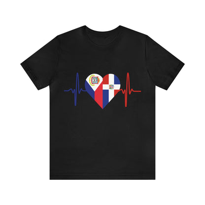 Dominican Republic & Sint Maarten Unisex Short Sleeve Tee I Camisa Unisexo manga corta