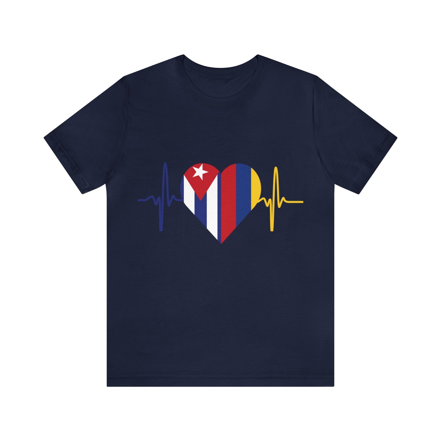 Colombia & Cuba Unisex Short Sleeve Tee I Camisa Unisexo manga corta Colombia y Cuba