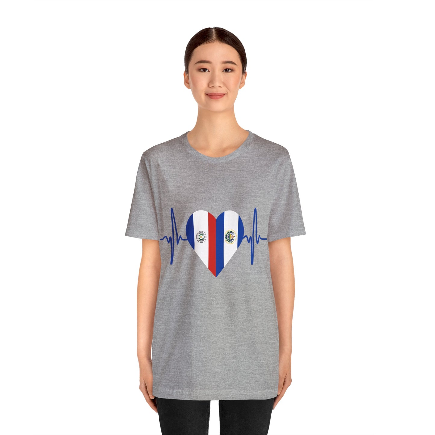 El Salvador & Paraguay Unisex Short Sleeve Tee I Camisa Unisexo manga corta El Salvador y Paraguay