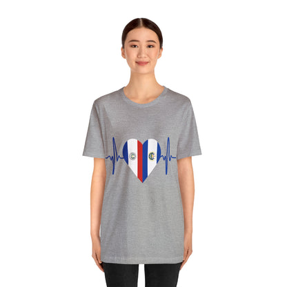 El Salvador & Paraguay Unisex Short Sleeve Tee I Camisa Unisexo manga corta El Salvador y Paraguay
