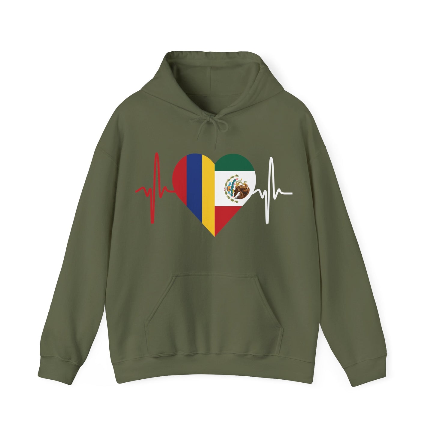 Colombia & Mexico Unisex Hooded Sweatshirt I Sudadera Unisexo Colombia y México