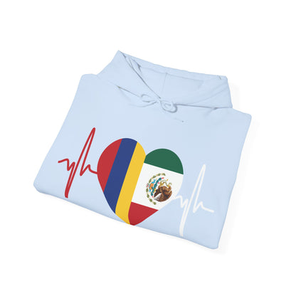Colombia & Mexico Unisex Hooded Sweatshirt I Sudadera Unisexo Colombia y México