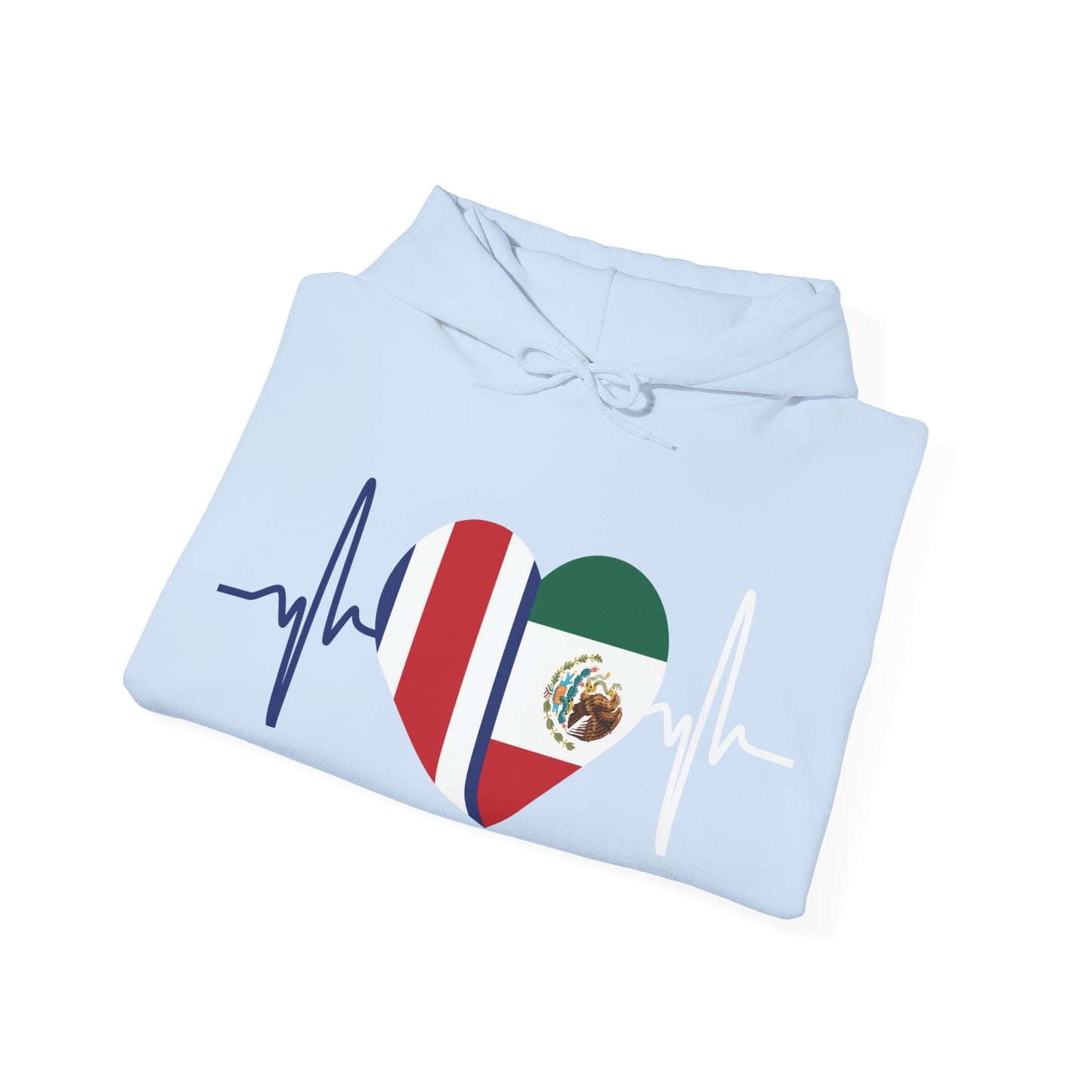 Mexico and Costa Rica Unisex Hooded Sweatshirt I Sudadera Unisexo México and Costa Rica