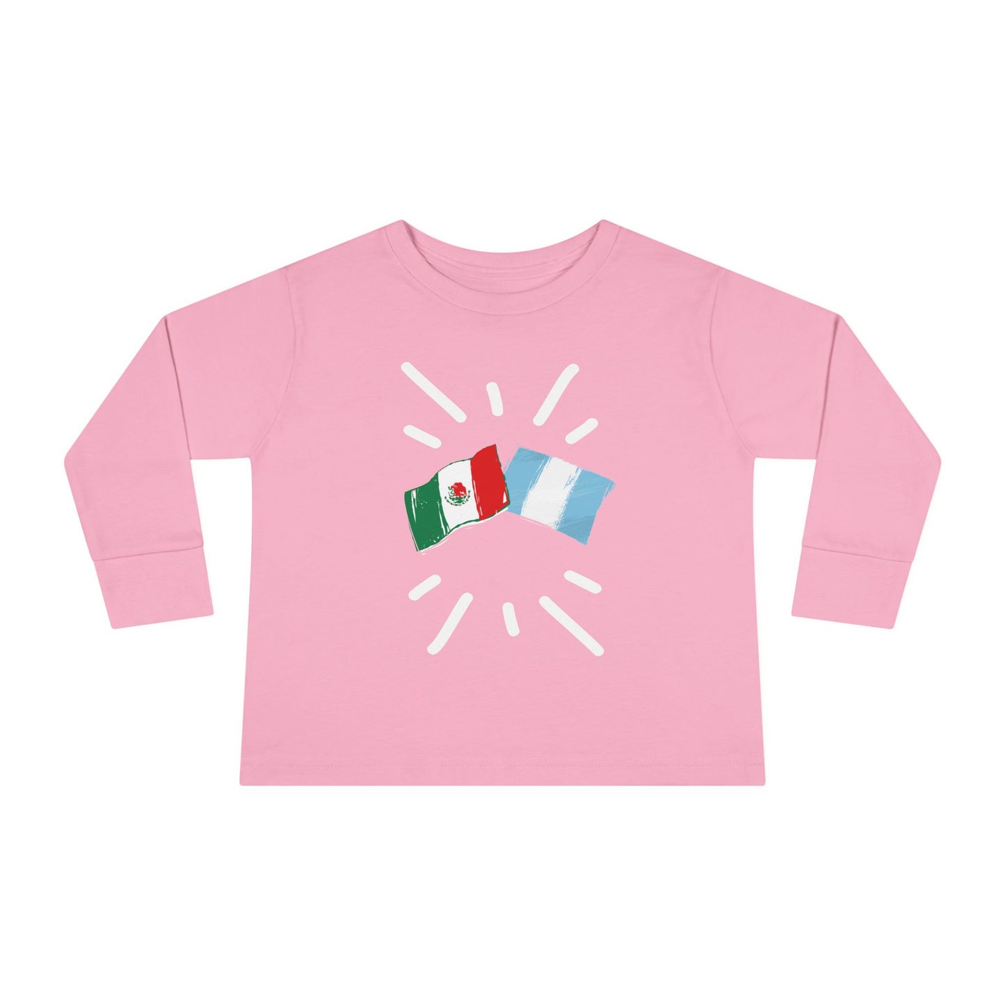 Guatemala and Mexico Long Sleeve Toddler Tee I Camiseta manga larga para Toddler Guatemala y México I Cultura Guatemalteco y Mexicanos