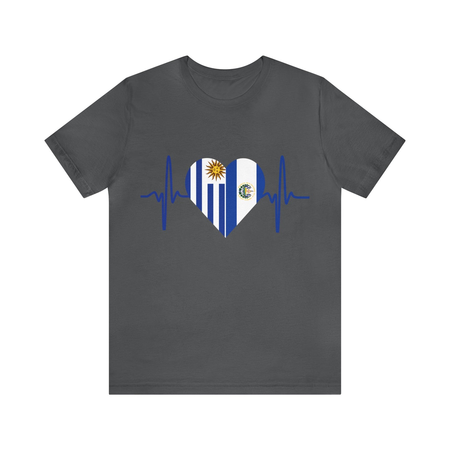 El Salvador & Uruguay Unisex Short Sleeve Tee I Camisa Unisexo manga corta El Salvador y Uruguay