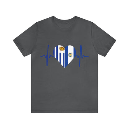 El Salvador & Uruguay Unisex Short Sleeve Tee I Camisa Unisexo manga corta El Salvador y Uruguay