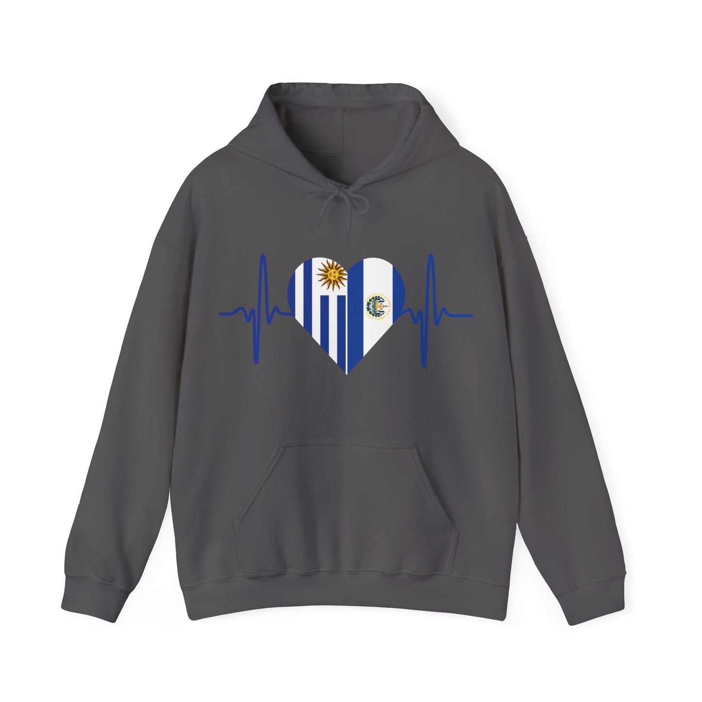 Uruguay & El Salvador Unisex Hooded Sweatshirt I Sudadera Unisexo Uruguay y El Salvador