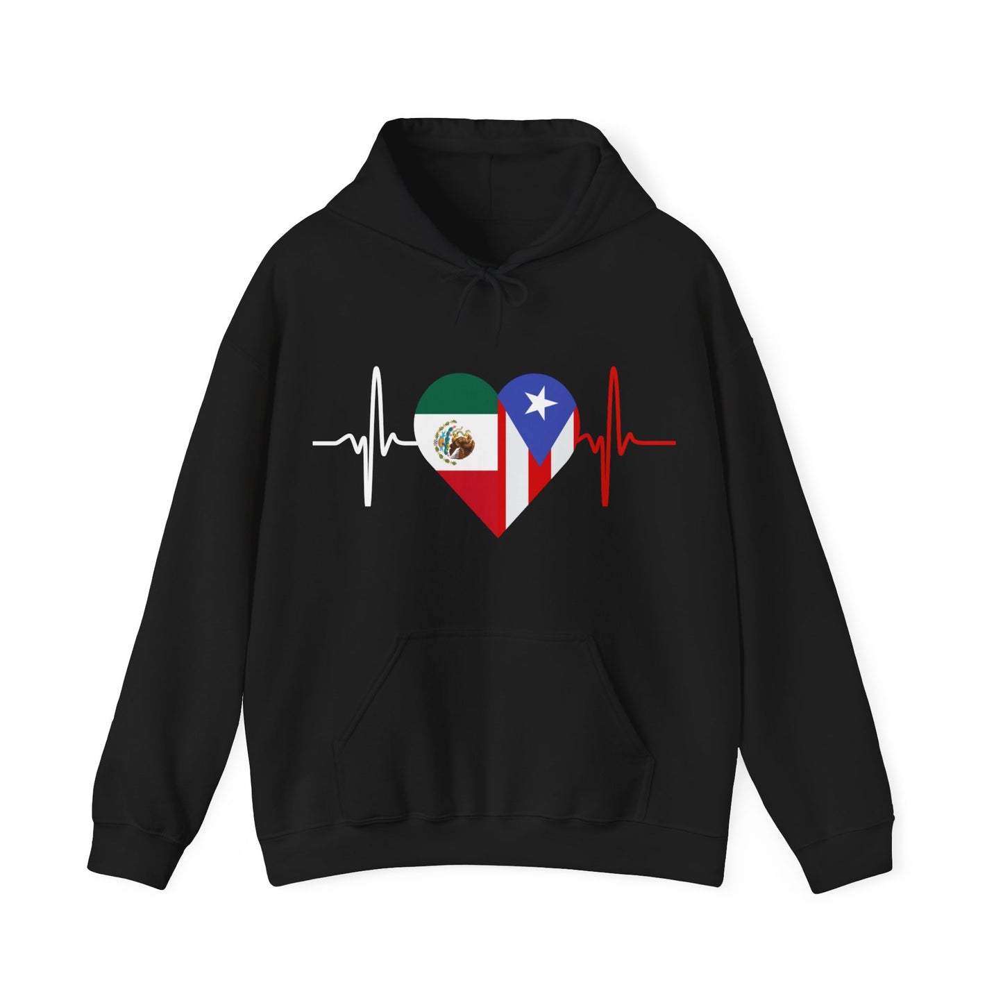 Puerto Rico & Mexican Unisex Hooded Sweatshirt I Sudadera Unisexo México y Puerto Rico