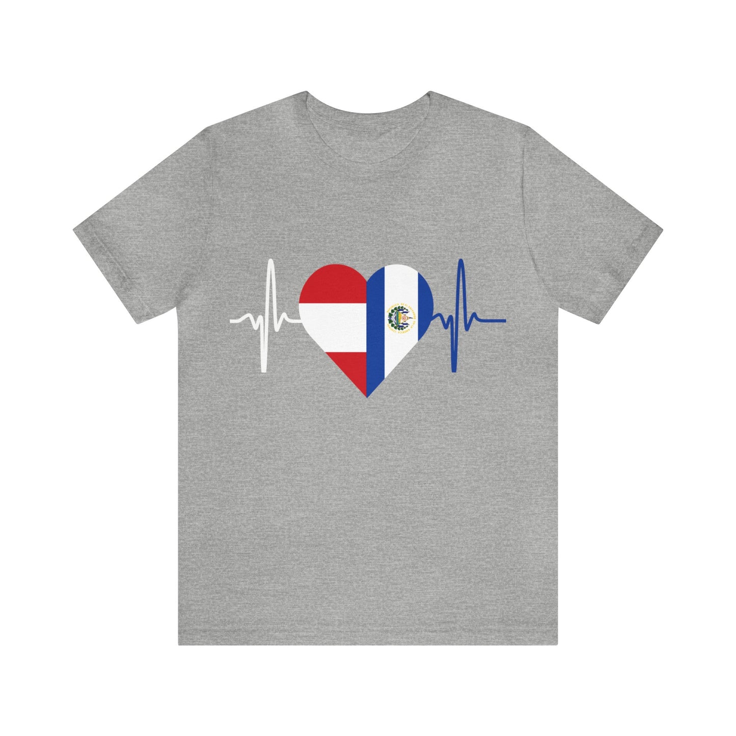 El Salvador & Peru Unisex Short Sleeve Tee I Camisa Unisexo manga corta El Salvador y Perú
