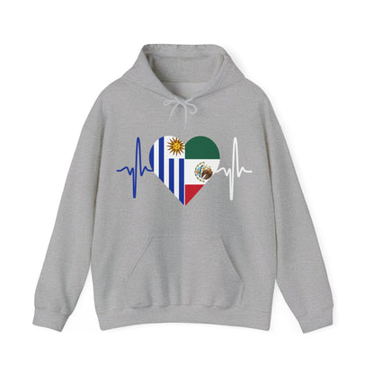 Mexico and Uruguay Hooded Sweatshirt I Sudadera Unisexo México y Uruguay