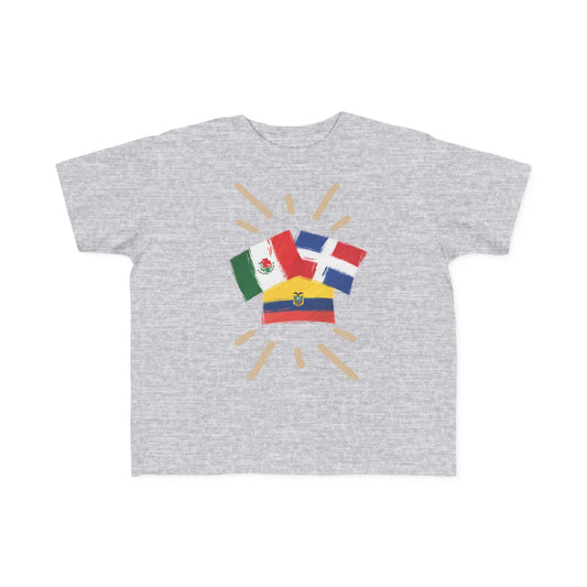Dominican Republic, Mexico, Ecuador Toddler Tee I Camiseta para Toddler Mexico, República Dominicana y Ecuador