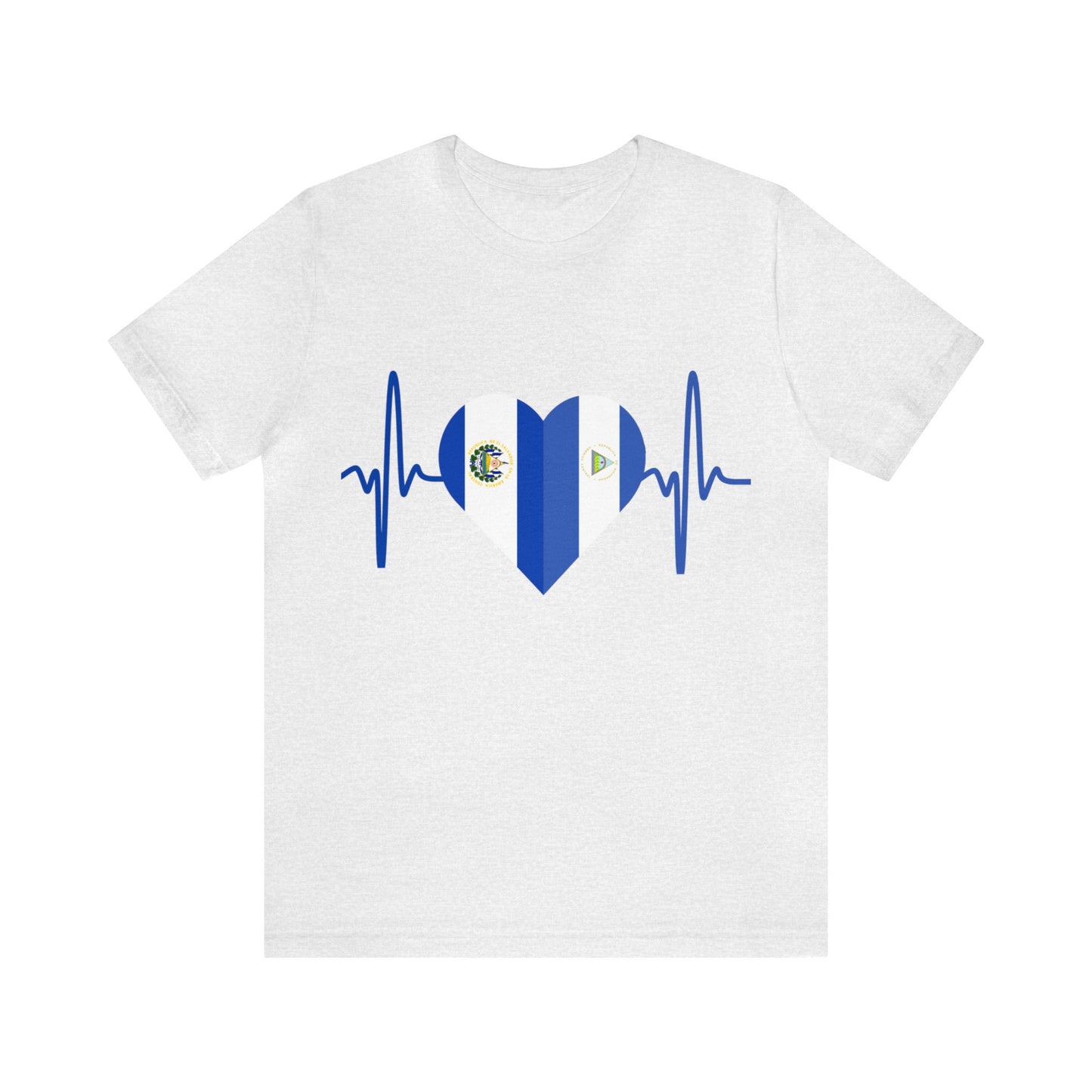 El Salvador & Nicaragua Unisex Short Sleeve Tee I Camisa Unisexo manga corta El Salvador y Nicaragua
