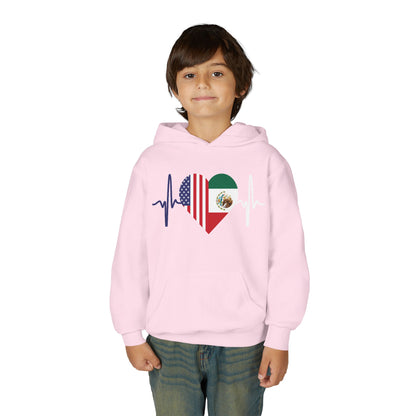 México & United State Youth Hooded Sweatshirt I Sudadera para Niños México y Estados Unidos