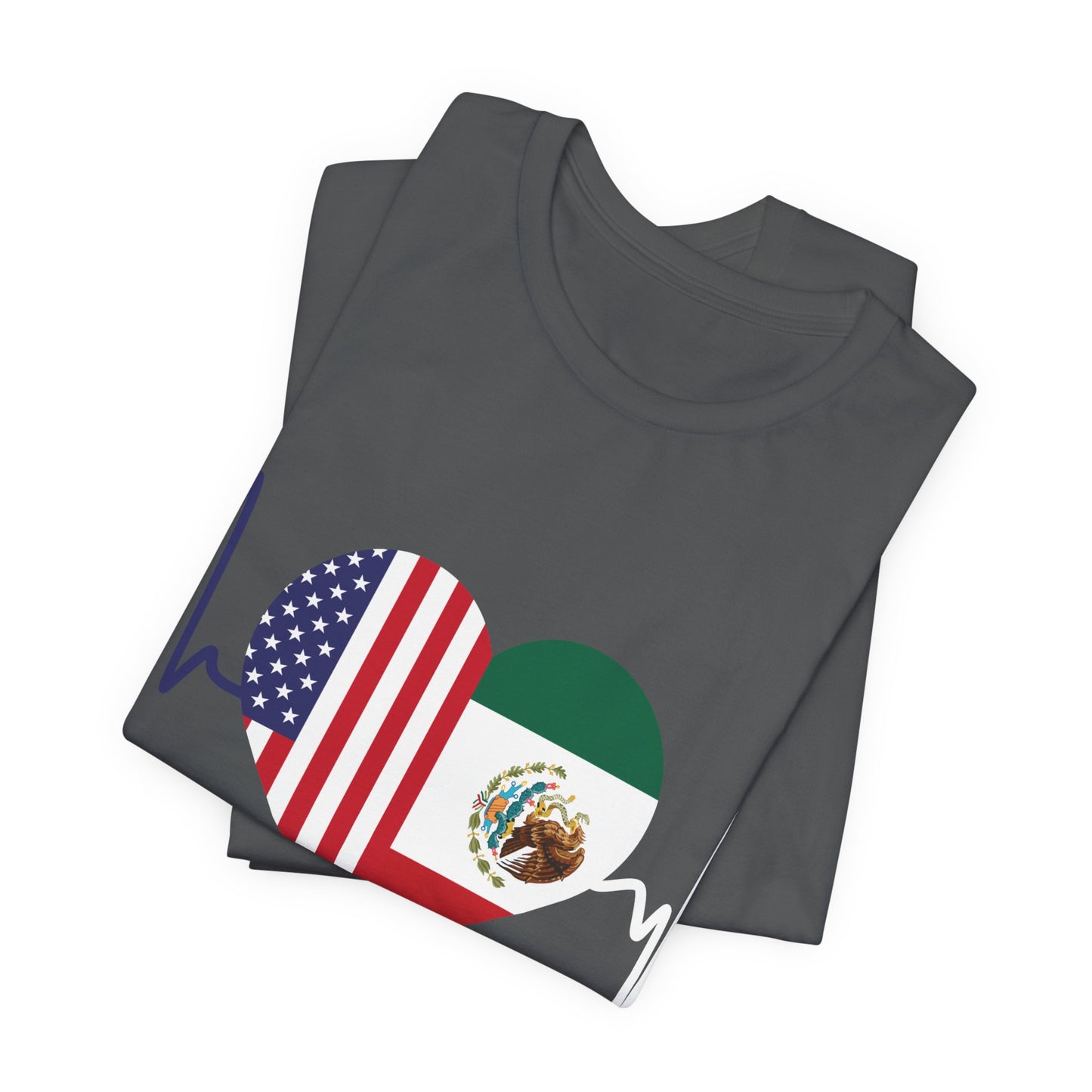 Mexico and United State Short Sleeve Tee I Camisa Unisexo manga corta México y Estados Unidos