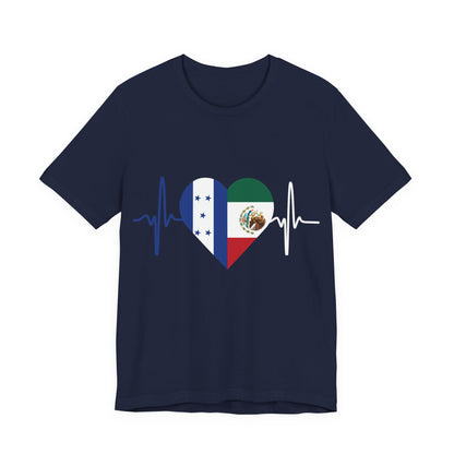 Honduras & Mexico Unisex Short Sleeve Tee, Camisa Unisexo manga corta México y Honduras I Cultura Mexicana y Hondureños