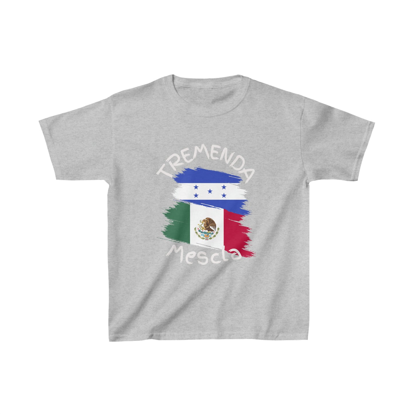 Tremenda Mescla I Honduras & Mexico Kid's Tee I Camiseta para Niños Honduras y Mexico I Cultura Puertorriqueña y Hondureña