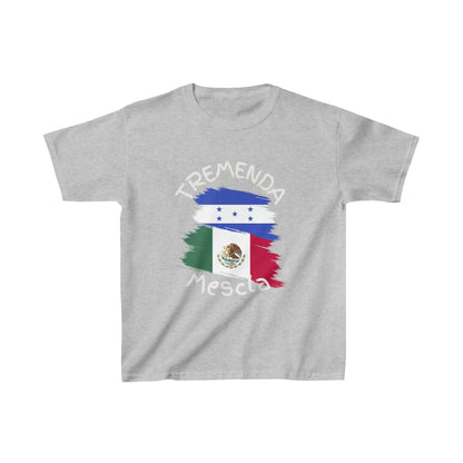 Tremenda Mescla I Honduras & Mexico Kid's Tee I Camiseta para Niños Honduras y Mexico I Cultura Puertorriqueña y Hondureña