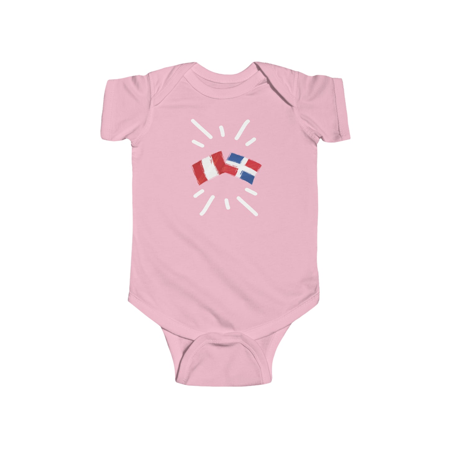 Infant Peru and  Dominican Republic Bodysuit I Camiseta de bebé Perú y República Dominicana