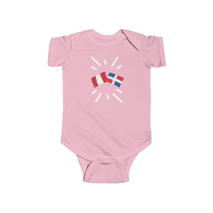 Infant Peru and  Dominican Republic Bodysuit I Camiseta de bebé Perú y República Dominicana