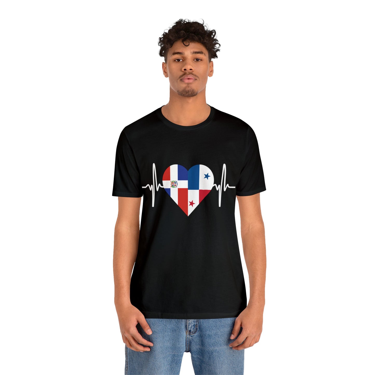 Dominican Republic & Panama Unisex Short Sleeve Tee, Camisa Unisexo manga corta República Dominicana y Panamá