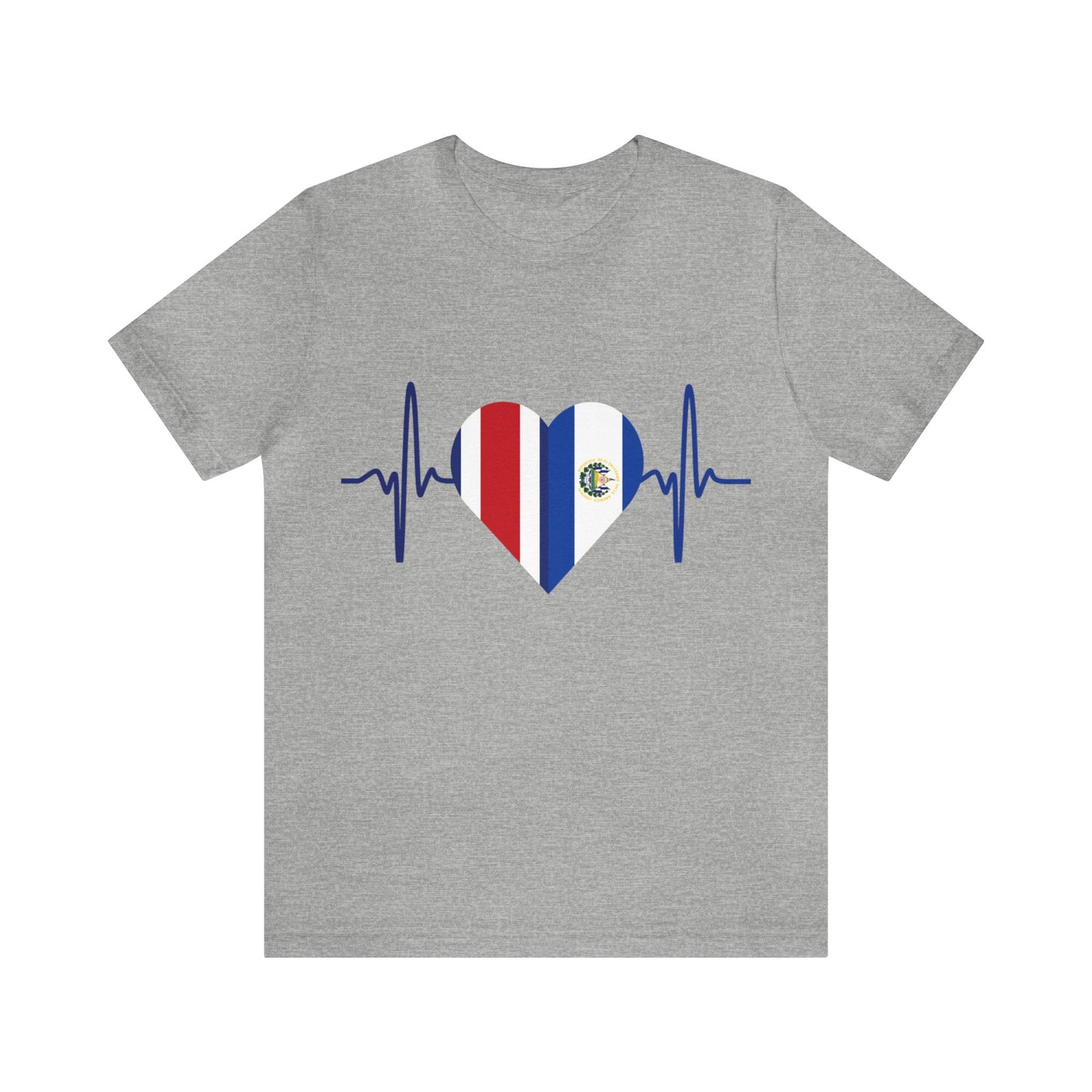 El Salvador & Costa Rica Unisex Short Sleeve Tee I Camisa Unisexo manga corta El Salvador y Costa Rica I Cultura Salvadoreña y Costarricense