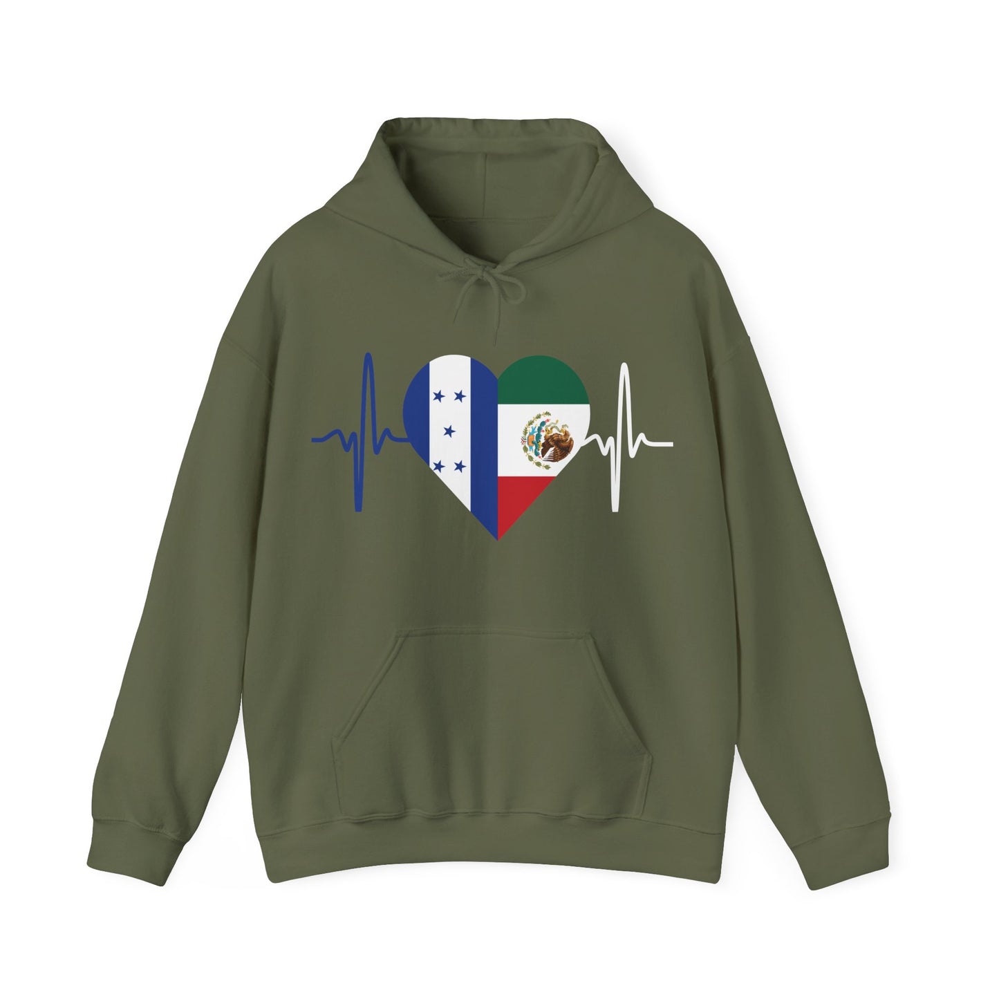 Mexico and Honduras Unisex Hooded Sweatshirt I Sudadera Unisexo México and Honduras
