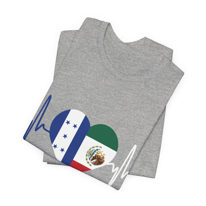 Honduras & Mexico Unisex Short Sleeve Tee, Camisa Unisexo manga corta México y Honduras I Cultura Mexicana y Hondureños