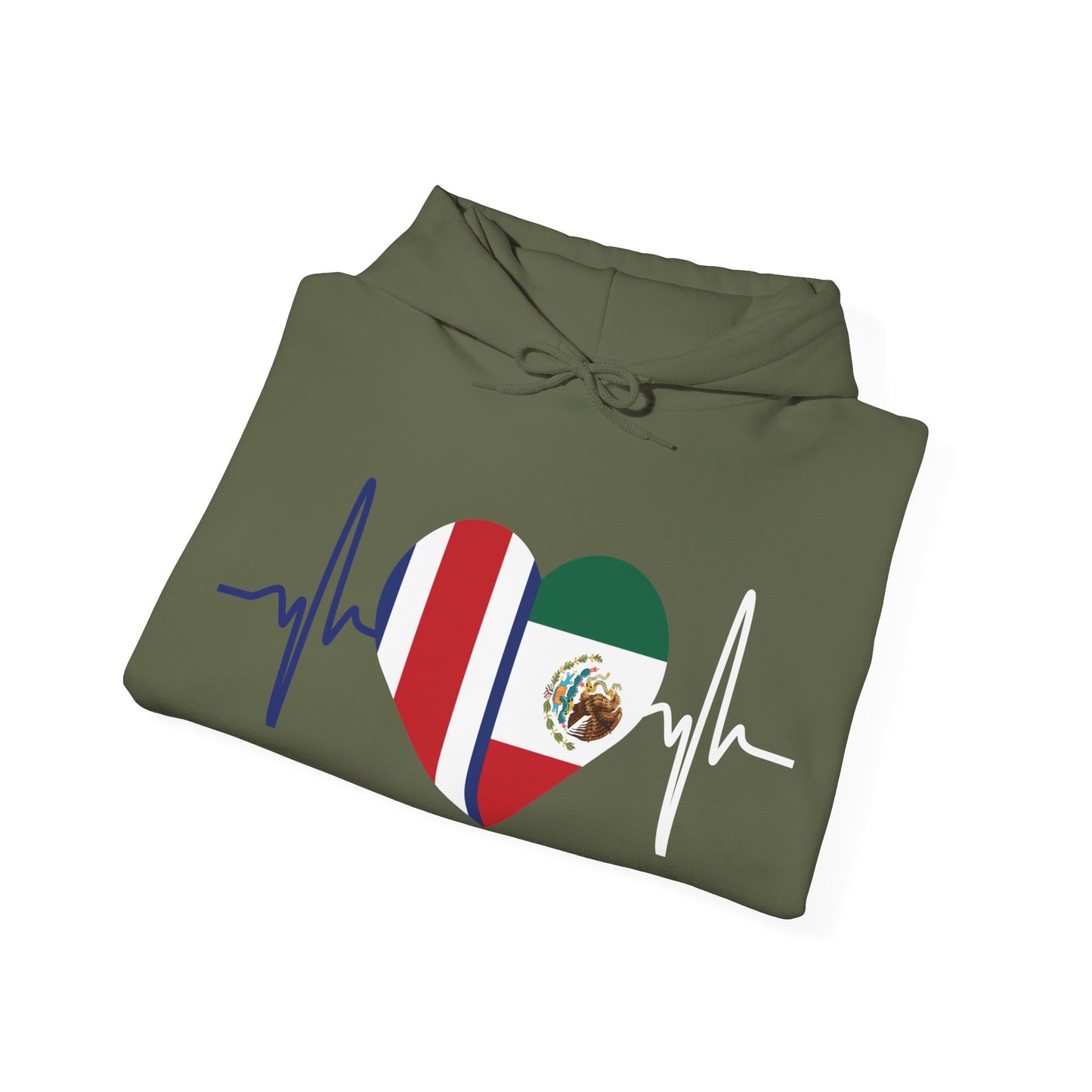 Mexico and Costa Rica Unisex Hooded Sweatshirt I Sudadera Unisexo México and Costa Rica