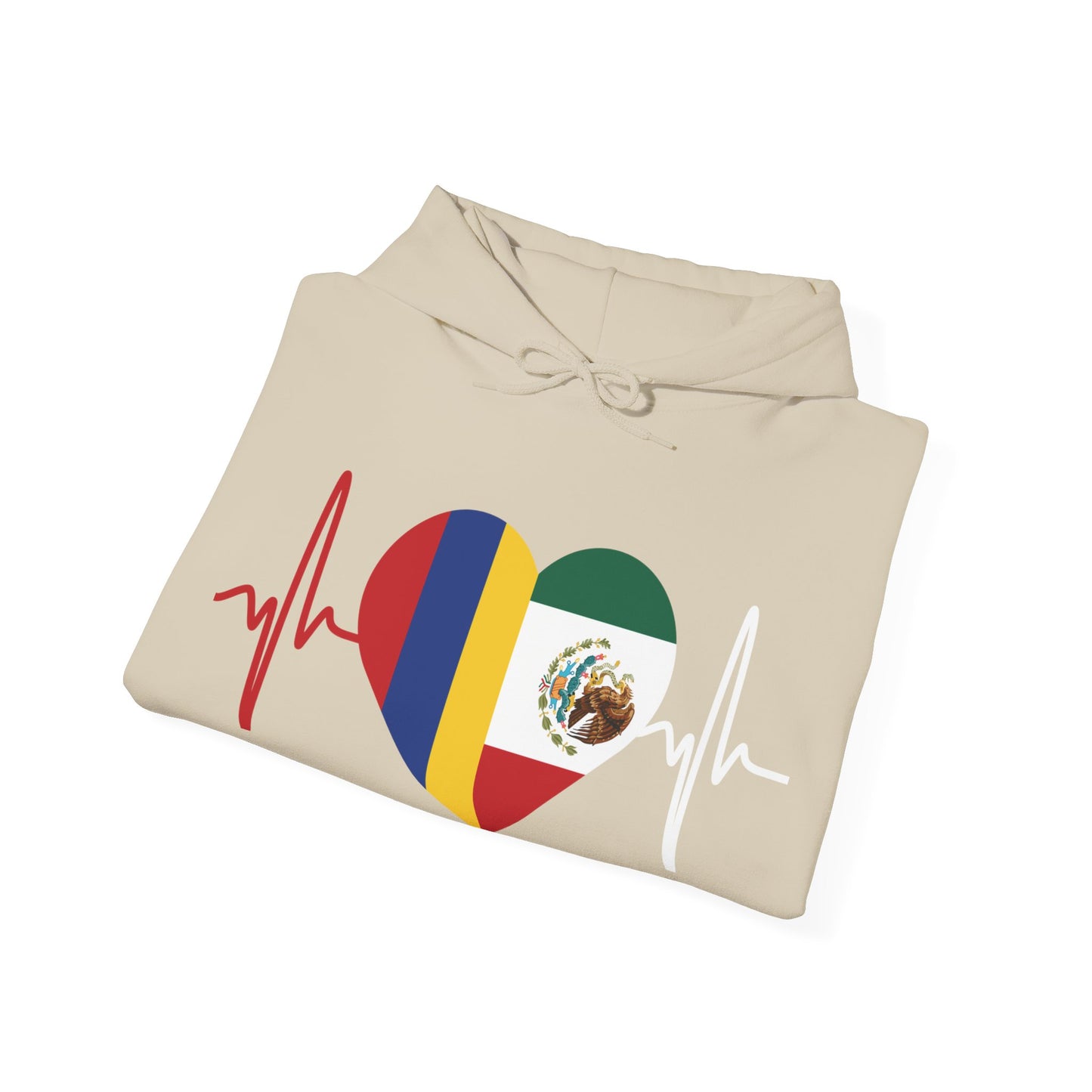 Colombia & Mexico Unisex Hooded Sweatshirt I Sudadera Unisexo Colombia y México