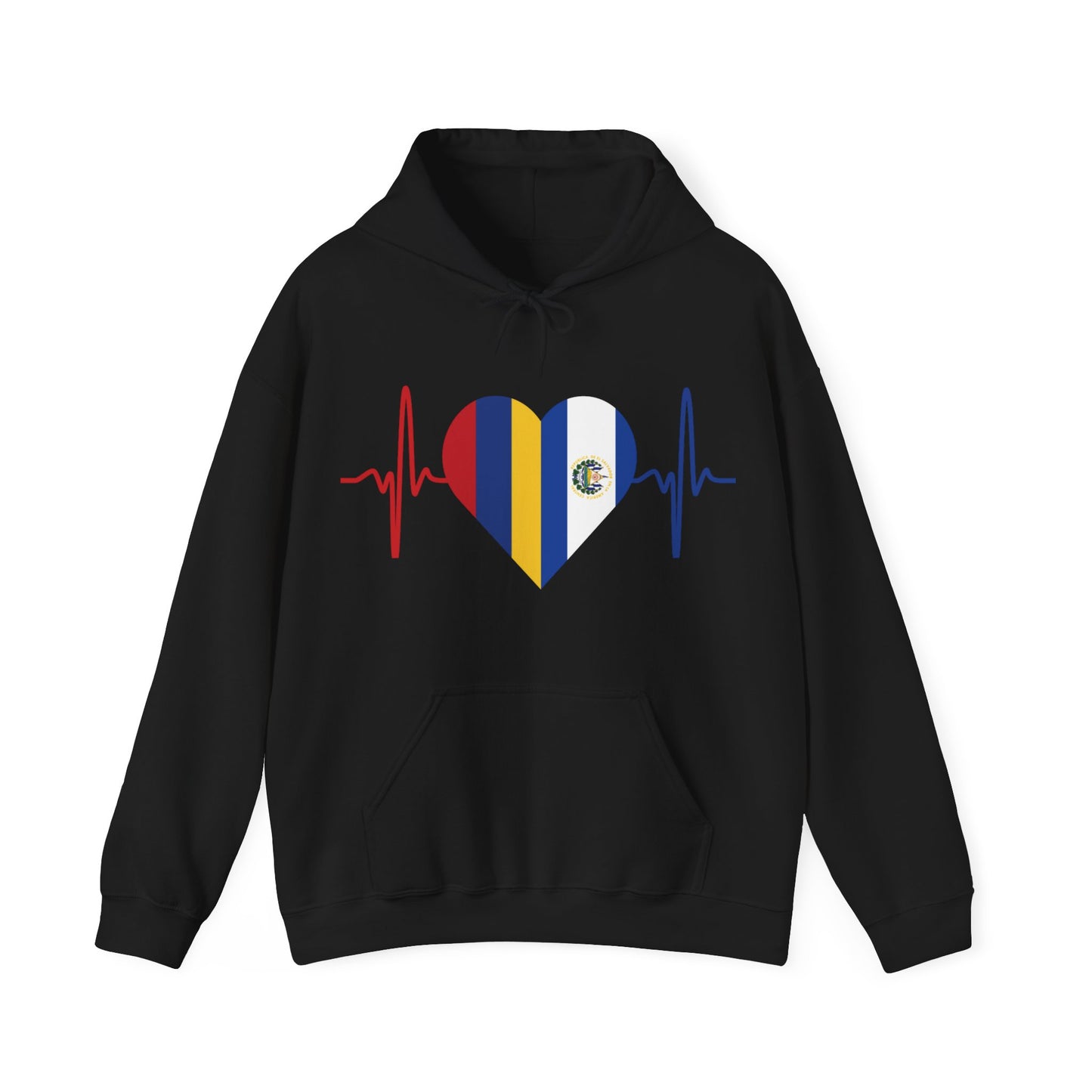 El Salvador & Colombia Unisex Hooded Sweatshirt I Sudadera Unisexo El Salvador y Colombia