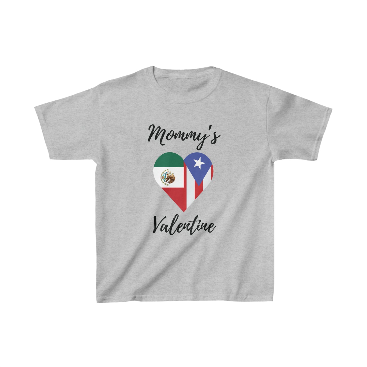 Kid's Mommy's Valentine Puerto Rico and  México I Camiseta para Niños Puerto Rico y México