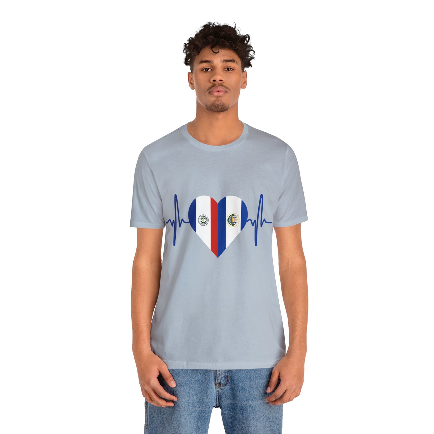El Salvador & Paraguay Unisex Short Sleeve Tee I Camisa Unisexo manga corta El Salvador y Paraguay