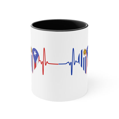 Uruguay and Puerto Rico Mug, 11oz